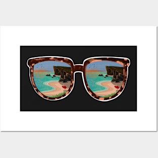 Sunglasses design for beach lovers Posters and Art